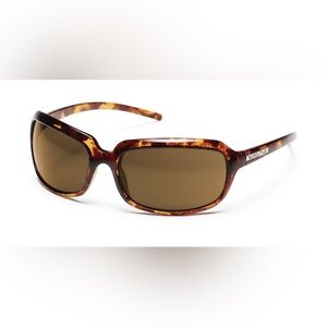 Suncloud Women’s Poppy Sunglasses with Tortoise Frame, Brown Lenses Polarized